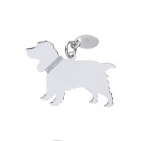 Silver Cocker Spaniel Dog Pendant
