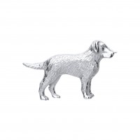 Silver Dog Brooch