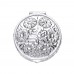 Silver Embossed Round Pill Box