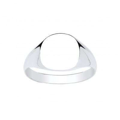 Silver Gents Cushion Signet Ring