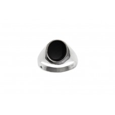 Silver Gents Onyx Ring