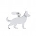 Silver German Shepherd Dog Pendant