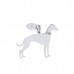 Silver Greyhound Dog Pendant