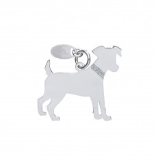 Silver Jack Russell Dog Pendant