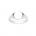 Silver Ladies Oval Signet Ring