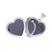 Silver 4 Picture Family Engraved Heart Locket 