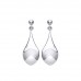 Silver Patterned Drop Earrings 1.56gms