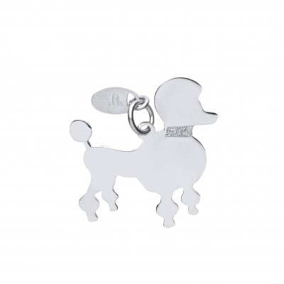 Silver Poodle Dog Pendant