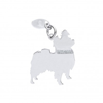 Silver Shaggy Dog Dog Pendant