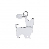 Silver Yorkshire Terrier Dog Pendant
